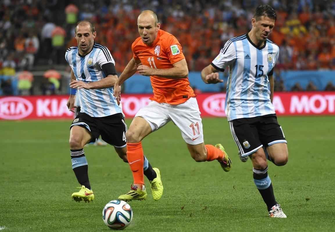 Imagens do jogo entre Holanda e Argentina, pela segunda semifinal da Copa do Mundo, no Itaquero, em So Paulo