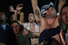 Muitos torcedores albicelestes esto no Rio de Janeiro, palco da deciso da Copa do Mundo