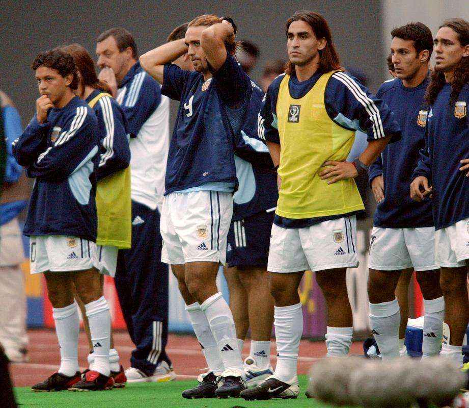 Jogadores da Argentina na Copa de 2002