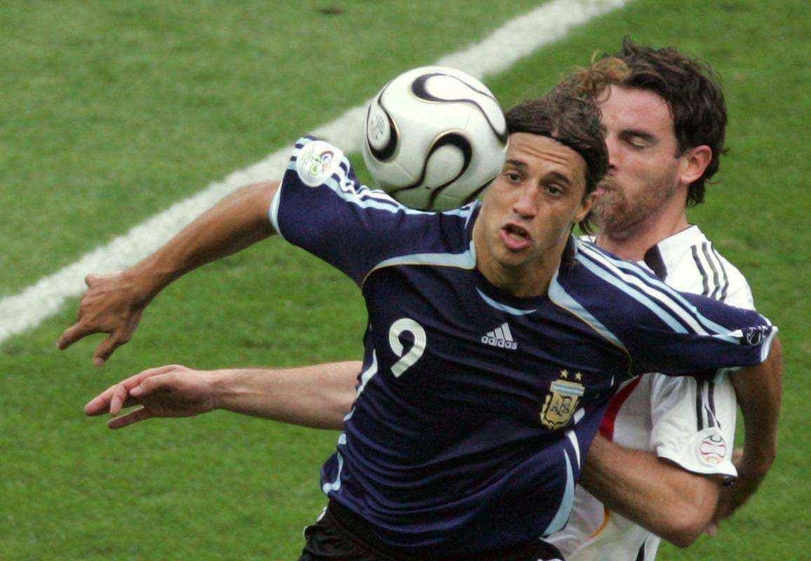 Hernn Crespo - atuou nas Copas de 1998, 2002 e 2006