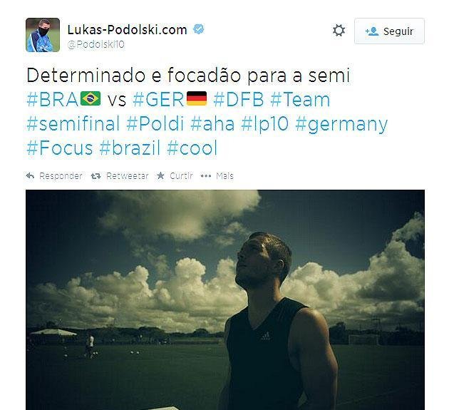 Com um estilo particular de 'tuitar', o alemo Lukas Podolski ganhou inmeros fs brasileiros nas redes sociais