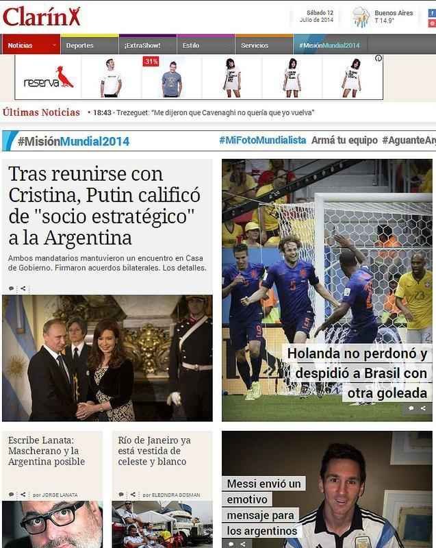 'Holanda no perdoou e despediu o Brasil com outra goleada', diz o argentino 'Clarn'