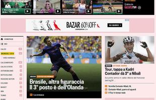 'Brasil, outro resultado negativo', diz o italiano 'La Gazzetta dello Sport' 