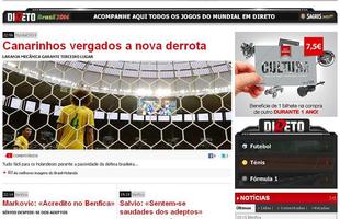 'Canarinhos vergados a nova derrota', diz o portugus 'Record'