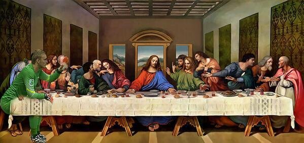 Imagem do goleiro holands virou piada nas redes sociais