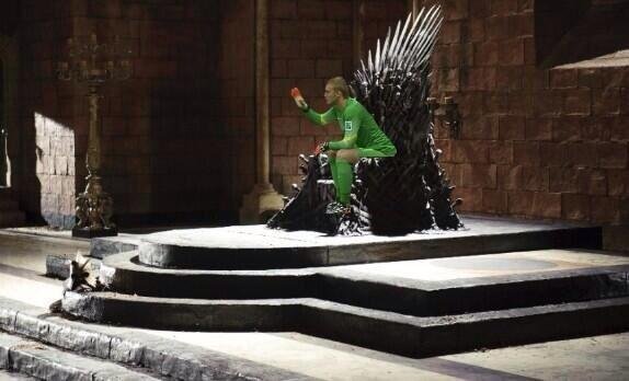 Imagem do goleiro holands virou piada nas redes sociais