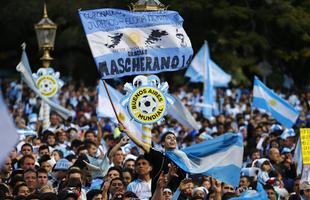 Buenos Aires colorida de azul e branco neste domingo de final de Copa do Mundo