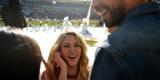 Shakira na festa de encerramento da Copa; na sequncia, ela se encontrou com o marido Piqu, jogador do Barcelona, e com o filho Milan