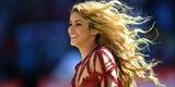 Shakira na festa de encerramento da Copa; na sequncia, ela se encontrou com o marido Piqu, jogador do Barcelona, e com o filho Milan