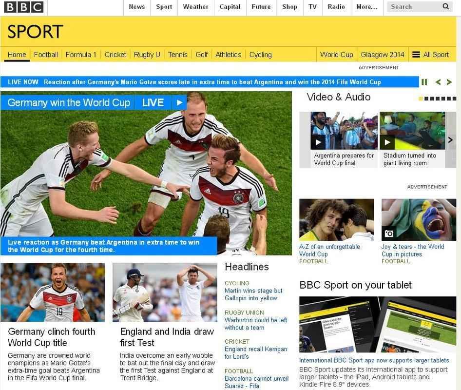 BBC: Alemanha vence a Argentina na prorrogao e conquista o tetra