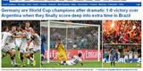 Mail Online: 'Alemanha é a campeã do mundo ao vencer de forma dramática a Argentina, por 1 a 0'