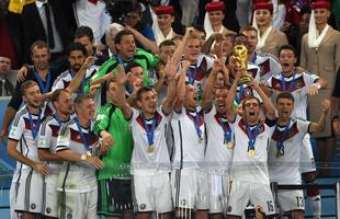 No Maracan, Seleo da Alemanha festeja a conquista da quarta Copa do Mundo