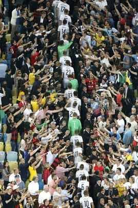 No Maracan, Seleo da Alemanha festeja a conquista da quarta Copa do Mundo