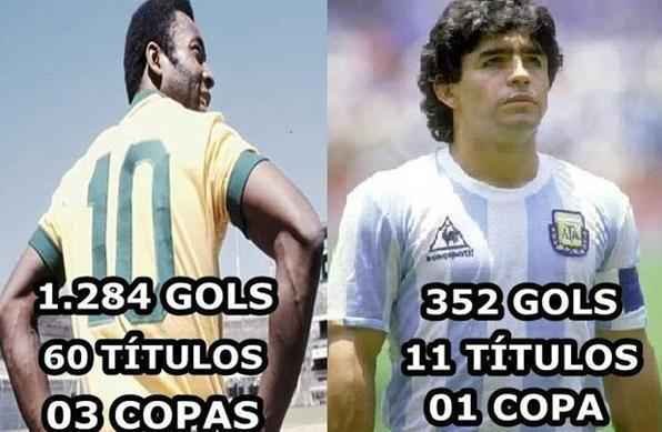 A rivalidade entre Maradona e Pel no foi esquecida 