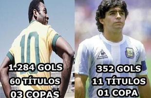 A rivalidade entre Maradona e Pelé não foi esquecida 
