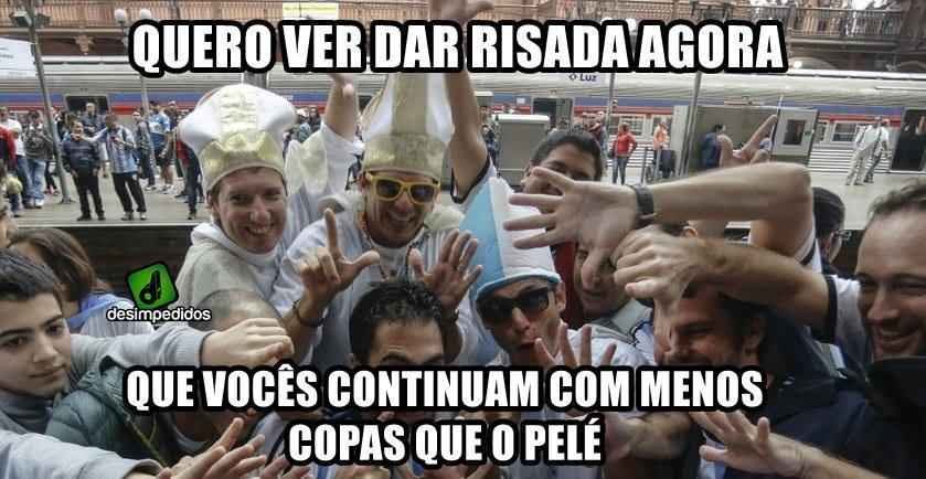 Brasileiros no perdoaram a rivalidade e ironizaram a derrota argentina 