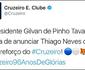 Por rede social, Cruzeiro chegou a anunciar Thiago Neves, mas recuou e 'oficializou interesse'
