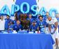 Mascote Raposo completa 14 anos e ganha festa surpresa com jogadores do Cruzeiro 