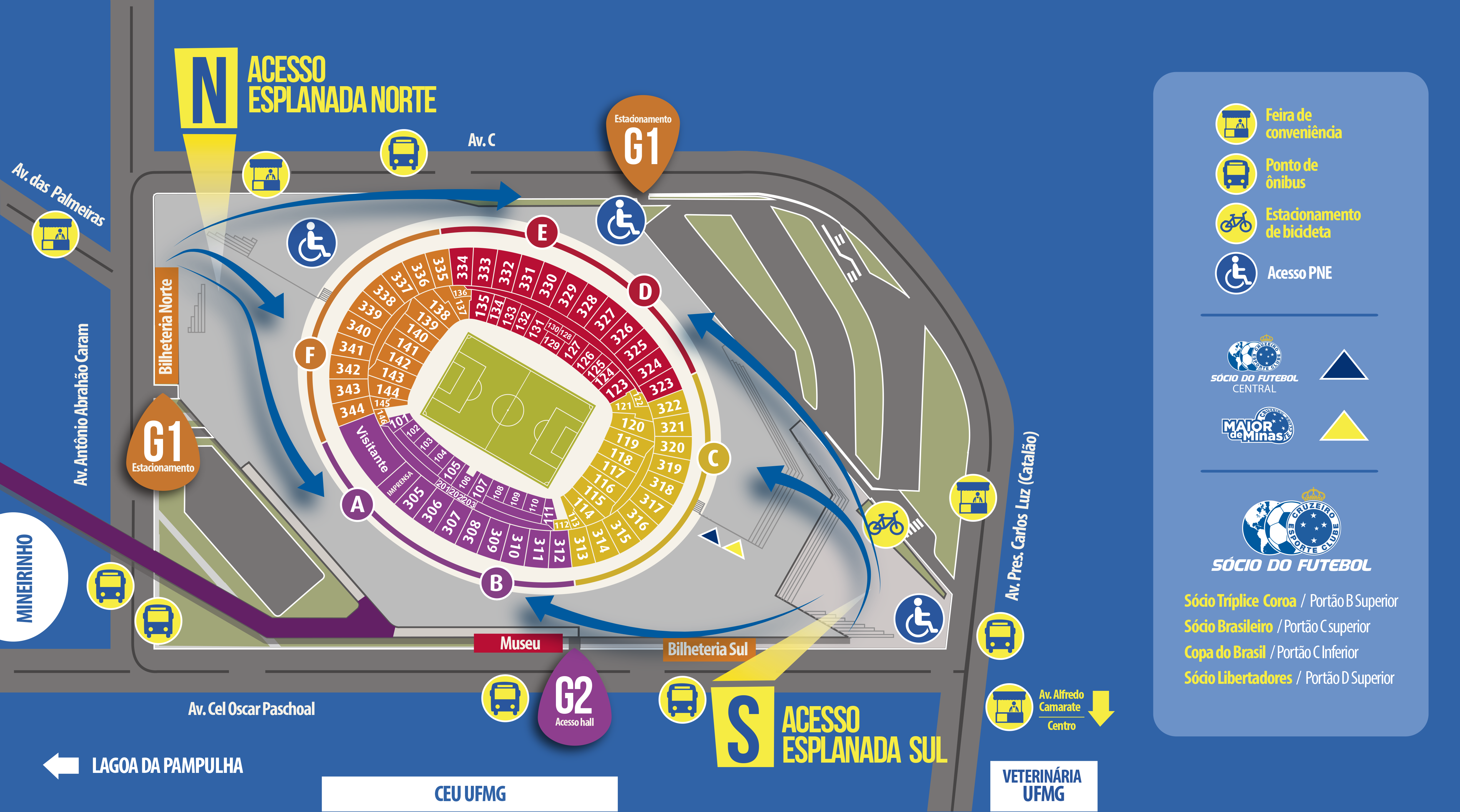 Torcida do Cruzeiro esgota ingressos do setor Laranja, e 